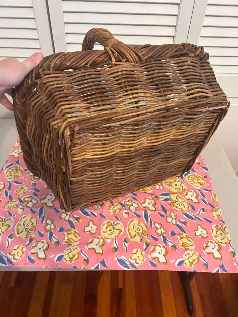 Beautiful Hand Woven Brown Wicker Basket